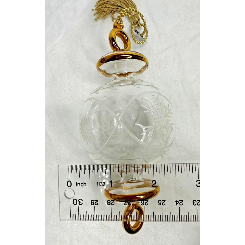 Marquis Waterford Christmas Winter Celebrations 2003 Etched Crystal Hanging